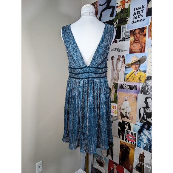 Lulu's Blue Sparkle Dress - Picture 5 of 5
